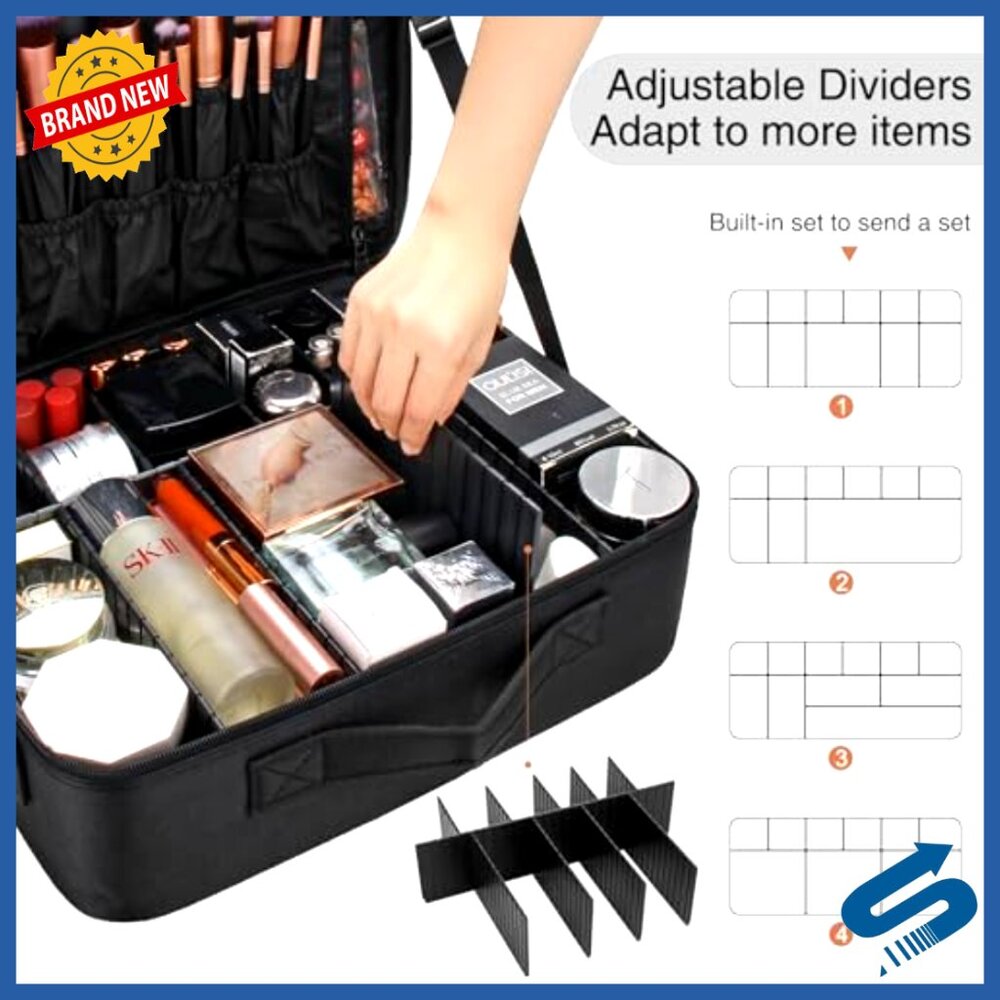 Extra Large Professional Makeup Train Case with A… - image 2